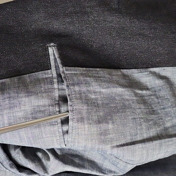 GAP Mens Chambray Denim Sport Coat Blazer Midnight Blue Size Large 42R Preppy - Picture 12 of 16